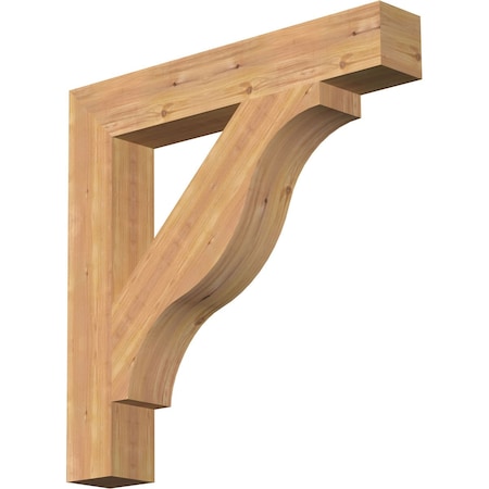 Ekena Millwork Funston Block Smooth Bracket, Western Red Cedar, 5 1/2"W x 36"D x 36"H BKT06X36X36FST05SWR